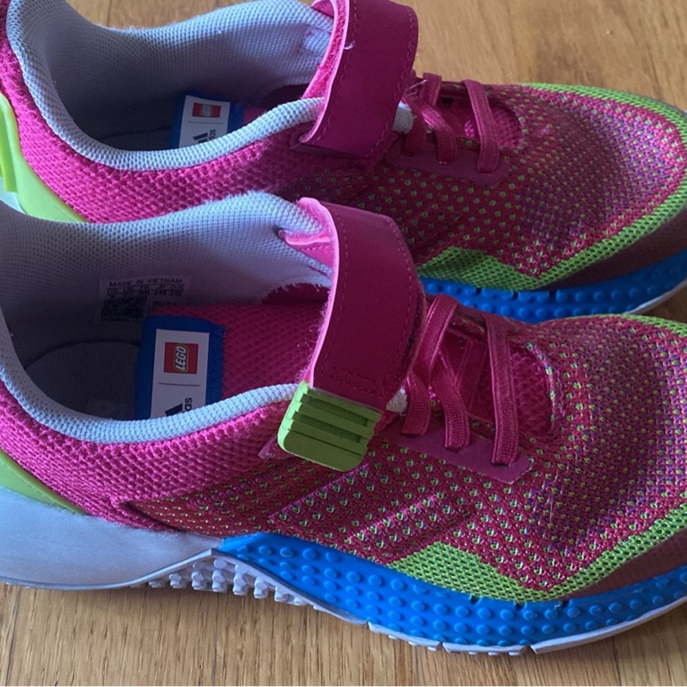 Adidas Pink and Green Dynamic Sneakers
